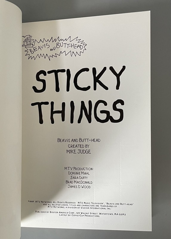 Beavis and Butthead Sticky Things Sticker Book 1012 — New & Complete — 1997 MTV gallery