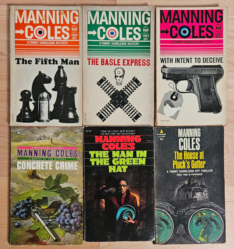 Manning Coles lot of 6 with The Man in the Green Hat and 5 more