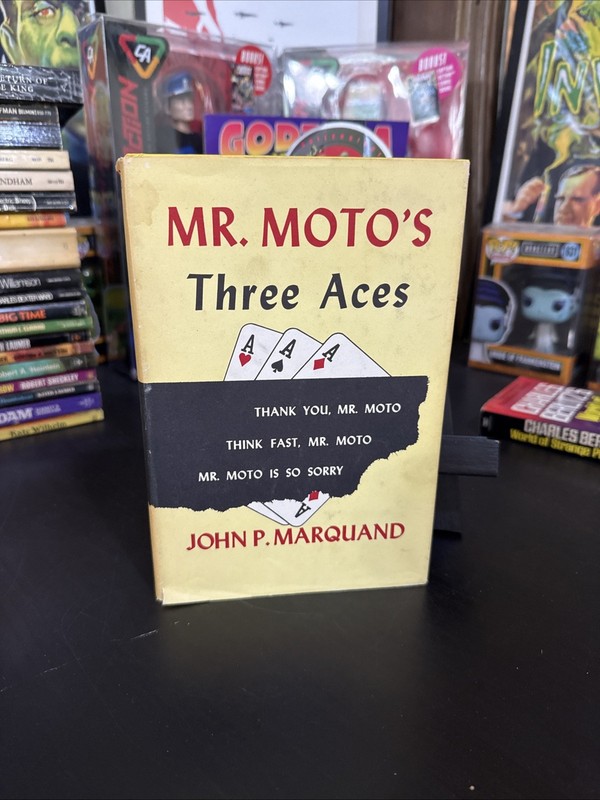 Mr. Moto’s Three Aces John P. Marquand 1938 BCE HC DJ 3 Novels Detective Mystery