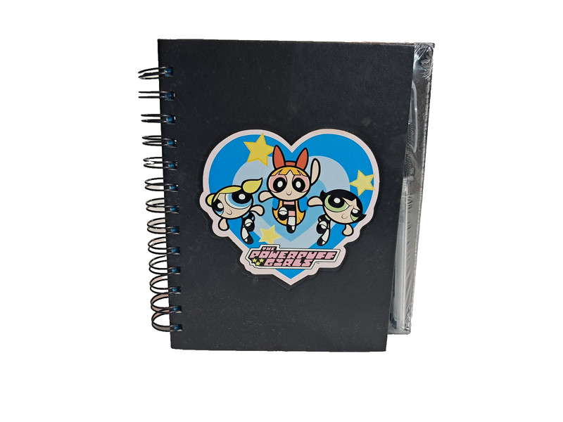 The Powerpuff Girls Group Spiral Notebook Journal Decorative Pages NEW from 2000
