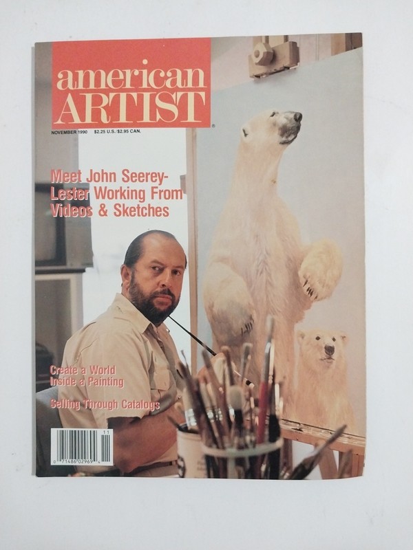 American Artist Magazine Vtg. Nov 1990 Fine Art John Seerey-Lester Painting Ads