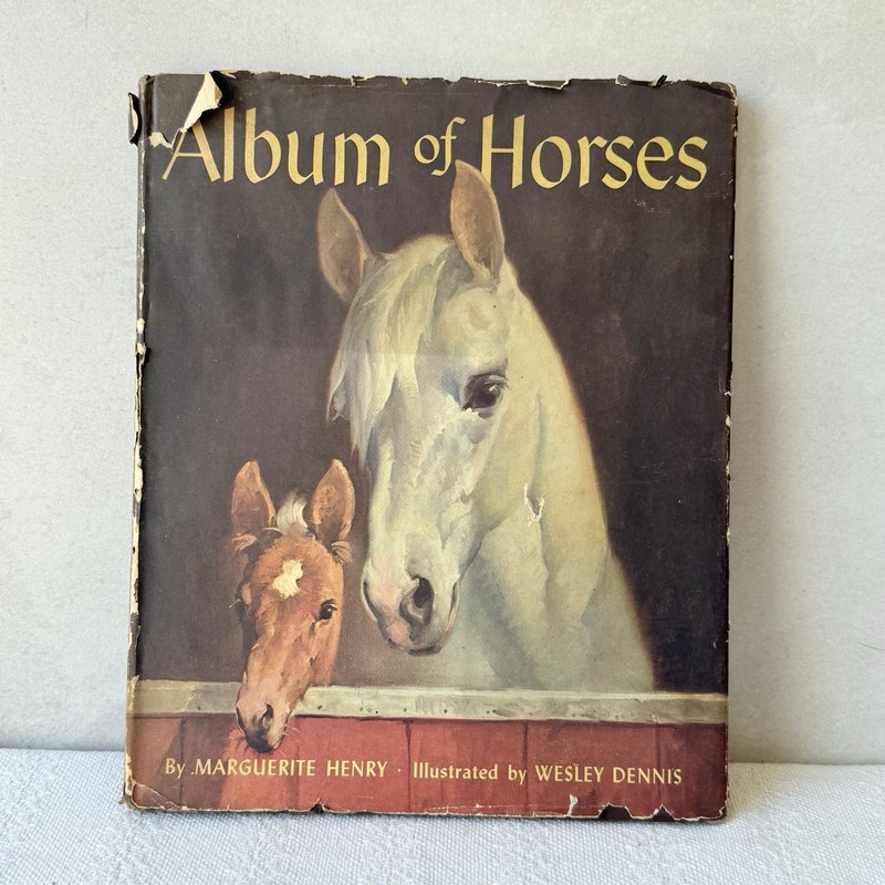 Vintage Children's Book ALBUM OF HORSES by Marguerite Henry 1957 Hardcover gallery