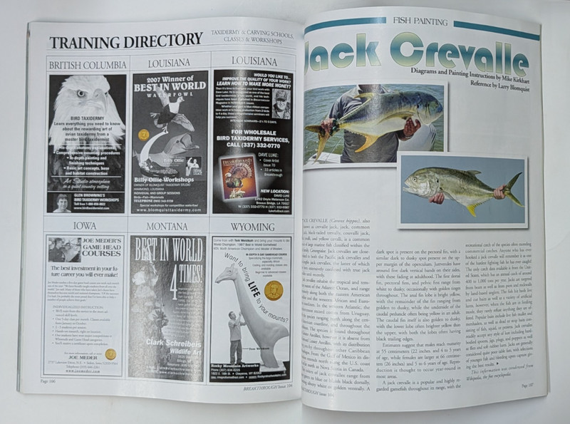 Breakthrough Taxidermy Magazine Issue 104 Winter 2011 gallery