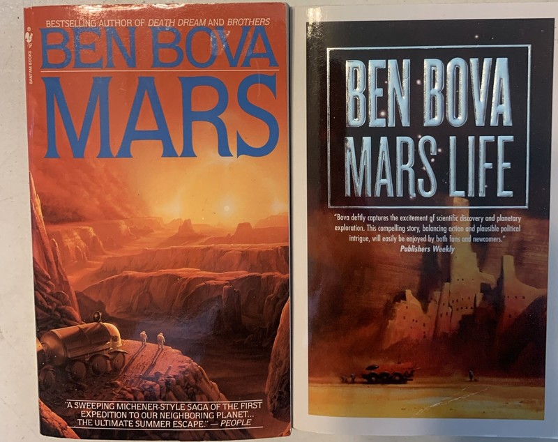 Lot Of 2 Mars (1992) And Mars Life (2008) Paperback Book by Ben Bova Great Shape