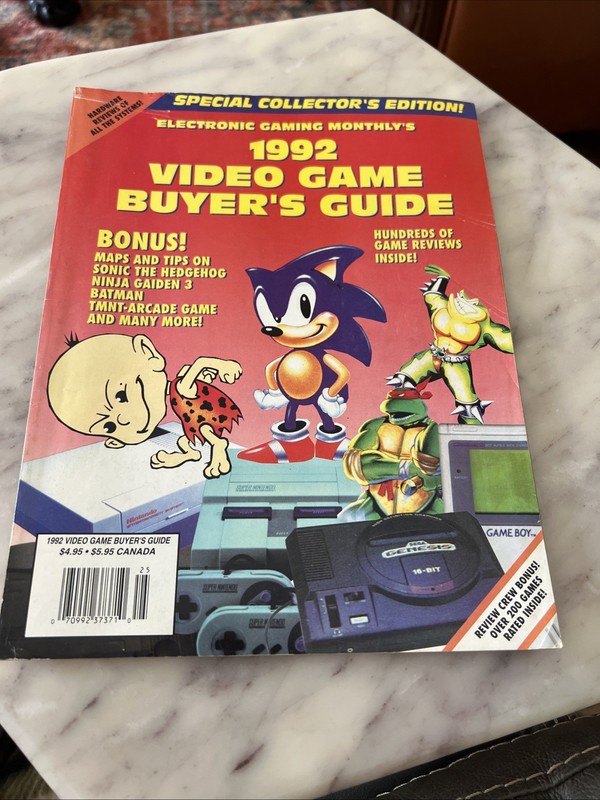 Electronic Gaming Monthly 1992 Video Game Buyer´s Guide Vintage EGM