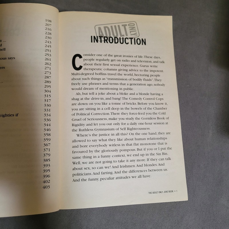 Adults Only Joke Book by Scribblers and Writers Pty Ltd (2002, Trade Paperback) gallery
