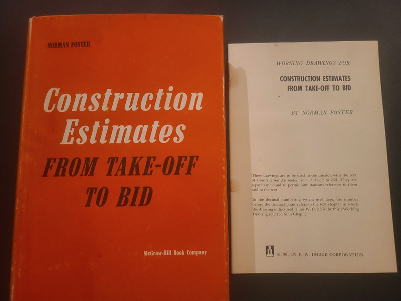 Construction Estimates from Take-Off to Bid Norman Foster pricing HCDJ Book 1961