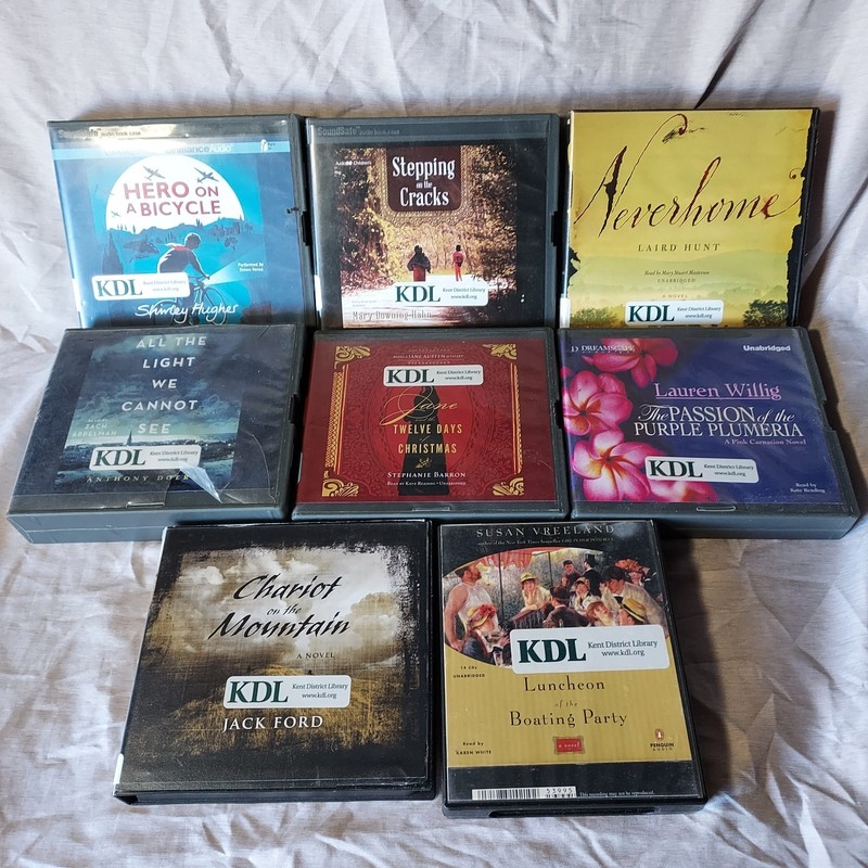 Lot of 8 Historical Fiction CD Audiobooks Mixed Authors Ex Library