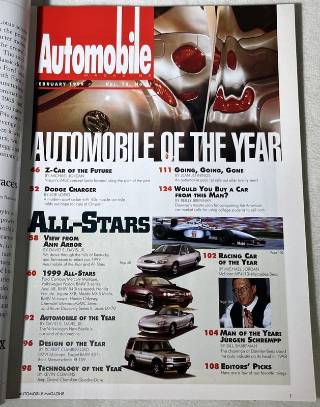 Automobile Magazine February 1999 Vol 13 No 11 Nissan 24OZ Dodge Charger gallery