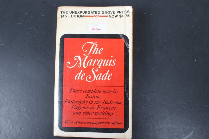 The Marquis de Sade Justine Philosophy Bedroom 1966 First American Paperback PB