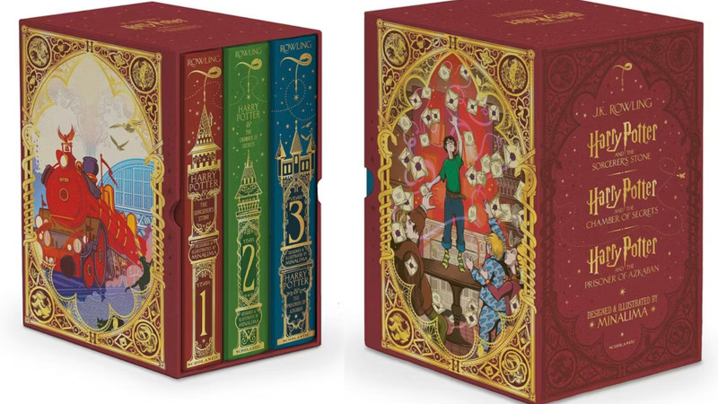 Harry Potter MinaLima Edition Box Set Books 1-3 Illustrated (Board Book)