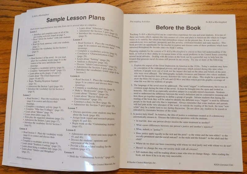 Literature Units Ser.: A Guide for Using to Kill a Mockingbird in the Classroom gallery