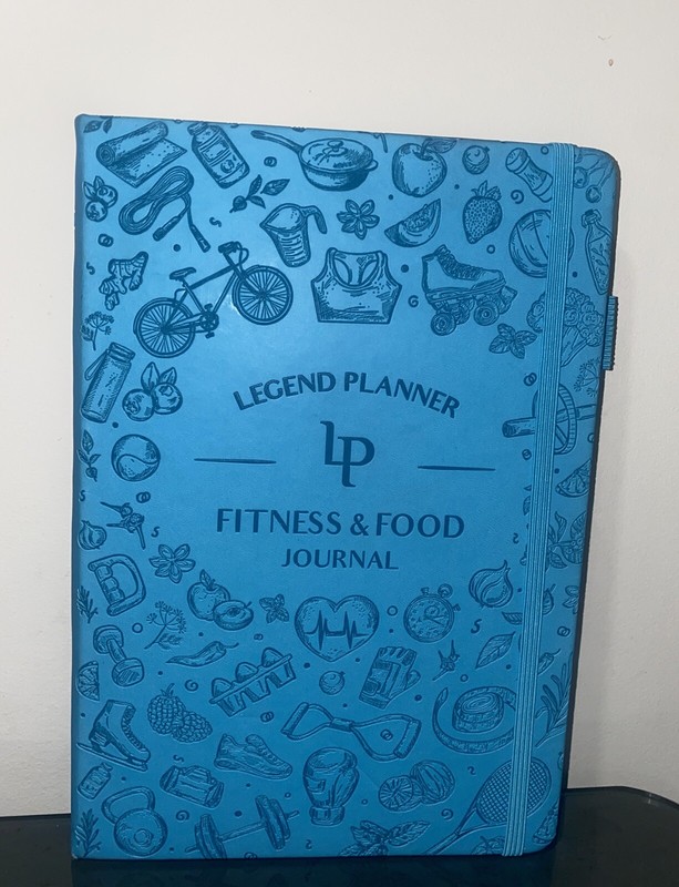 Food and Fitness Journal Leather Wellness Planner Workout for Women Me Legend