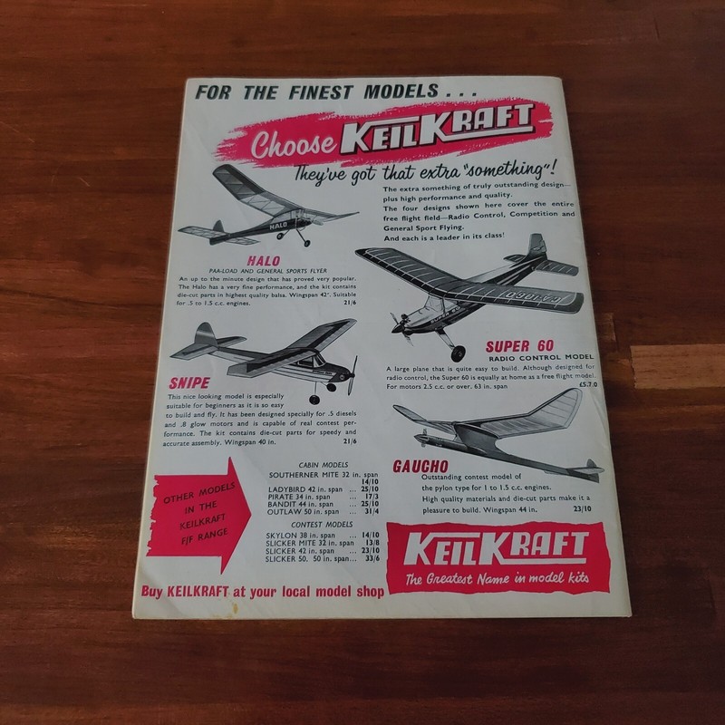 1962 AUGUST - AERO MODELLER MINI-EGAL GLIDER VINTAGE MAGAZINE FREE SHIPPING gallery