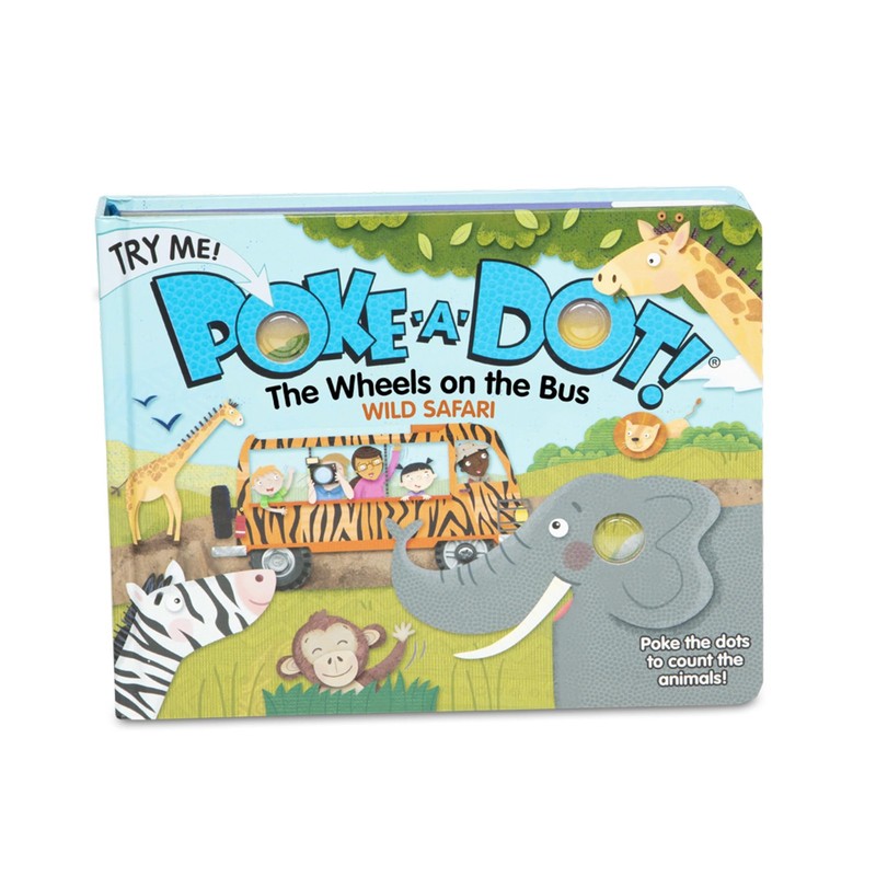 Melissa & Doug Children’s Book – Poke-A-Dot: The Wheels on the Bus Wild Safa…
