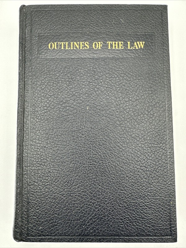 Outlines Of The Law V A Griffith 1950 Hardcover Rare 752 Total Pages