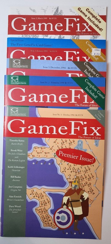 GameFix Magazine Lot Issues 1 2 3 4 5 NEW Full Board Games Included GPG Game Fix
