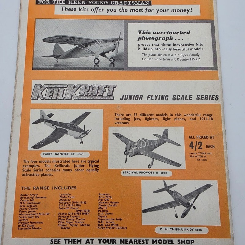 Vintage Aero Modeller Magazine February 1960 Model Aircraft Plans Sopwith Pup gallery