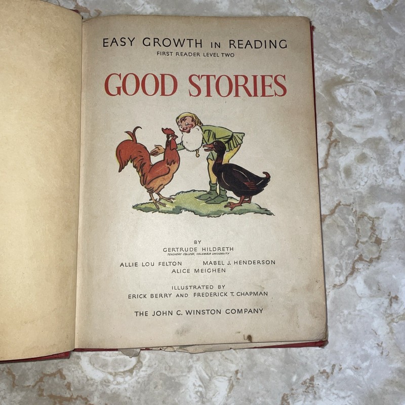 Vintage hardcover Childrens book - Good Stories - East Growth in Reading 1940 gallery