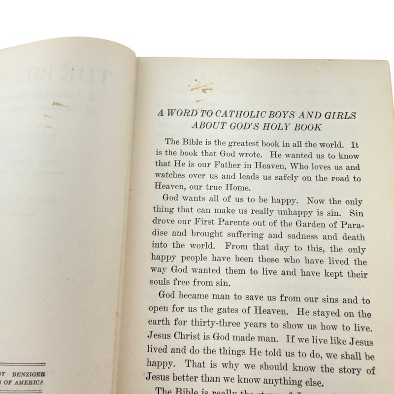 Benziger Brothers The Bible Story 1931 Catholic Textbook Illustrated Lower Grade gallery