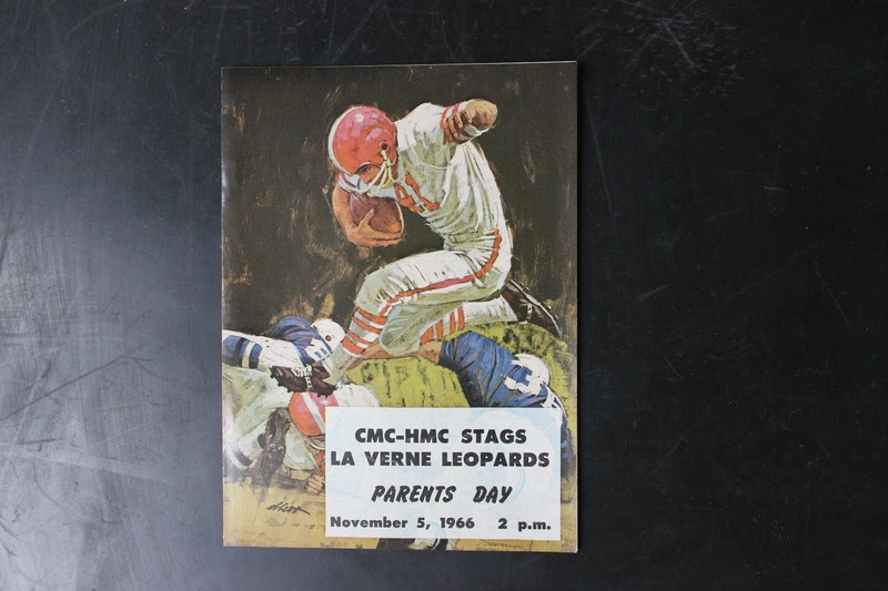 CMC-HMC Stags La Verne Leopards Football Program Nov 1966 Parents Day