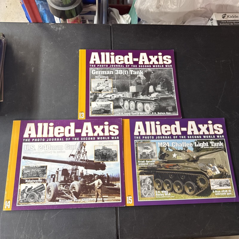 Lot Of 3 Allied Axis Photo Journal 2nd World War PB Issues 13 14 15