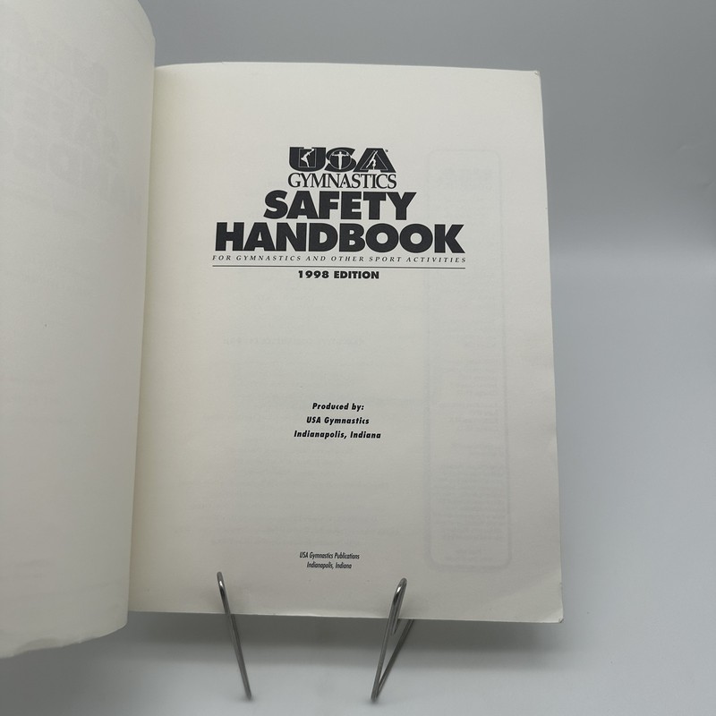 USA Gymnastics Safety Handbook 1998 Edition Textbook Certification Course Manual gallery