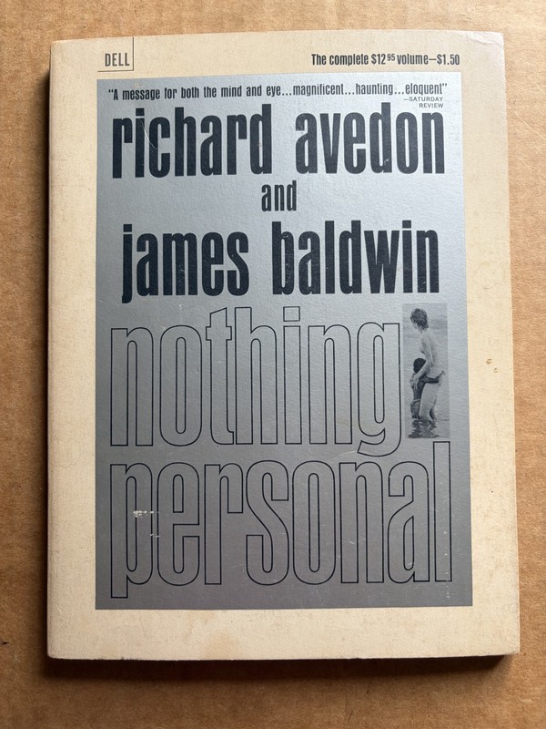 1965 NOTHING PERSONAL James Baldwin & Richard Avedon. 1st PB Ed Dell VG