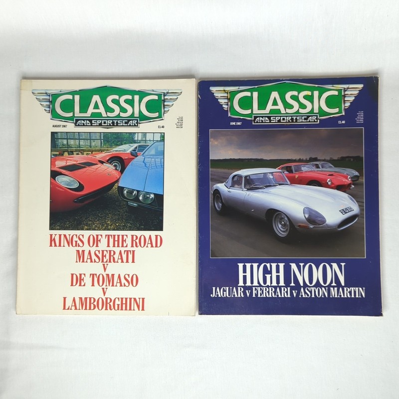 Vintage Classic And Sportscar Magazine August, June 1987 Mixed – Lot of 2