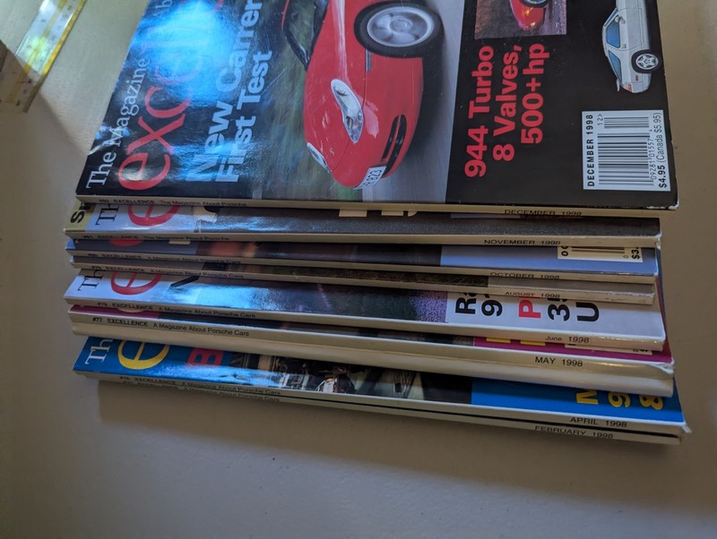 Excellence Magazine Porsche 1998 Full Year Lot 8 Very Good+ Condition Vol
