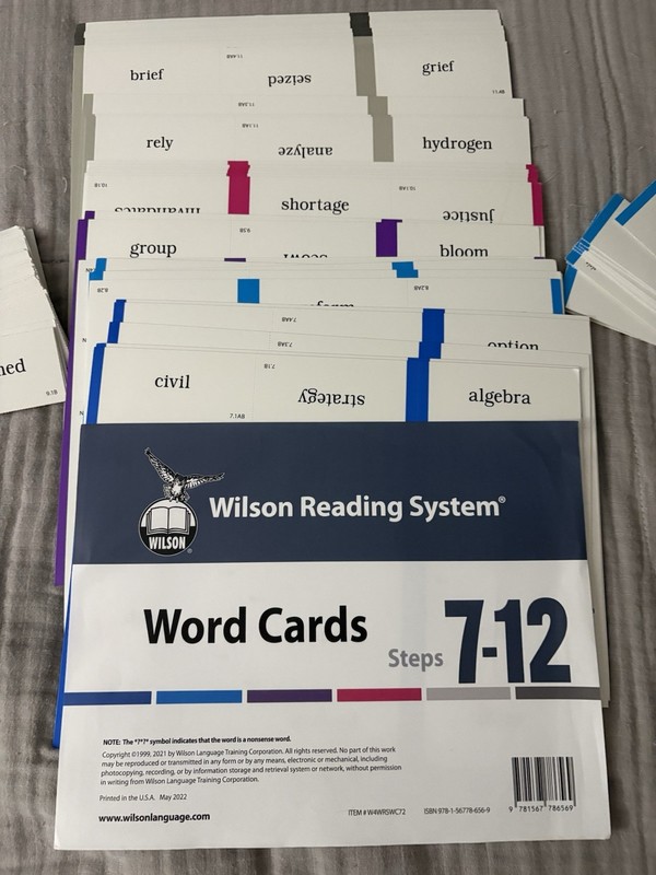 Wilson Reading System Word Cards Steps 7-12 Barbara A Wilson gallery