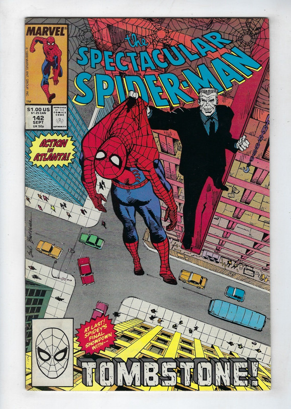 Spectacular Spider-Man # 142 Tombstone appearance Marvel Comics (1988) FN+