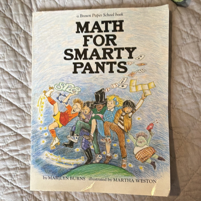 Marilyn Burns Math for Smarty Pants Brown Paper School Book 1982 Illus 181pg