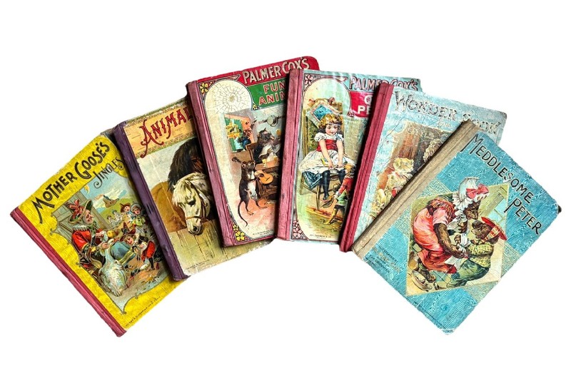 Lot of 6 Antique Pre-1900 Hurst/Donohue/Graham Matlack Victorian Childrens Books
