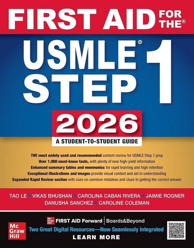 First Aid for the USMLE Step 1 2026 by Vikas Bhushan and Tao Le (2026, Trade…