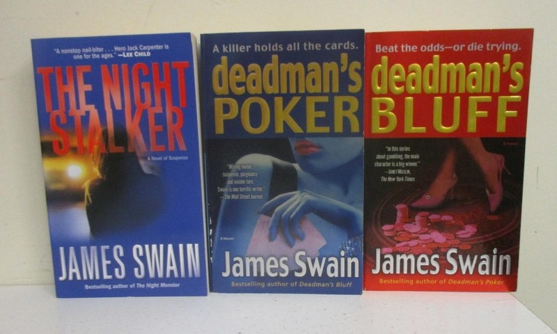 Lot of 3 James Swain Books (Night Stalker, Deadman’s Poker, Deadman’s Bluff)