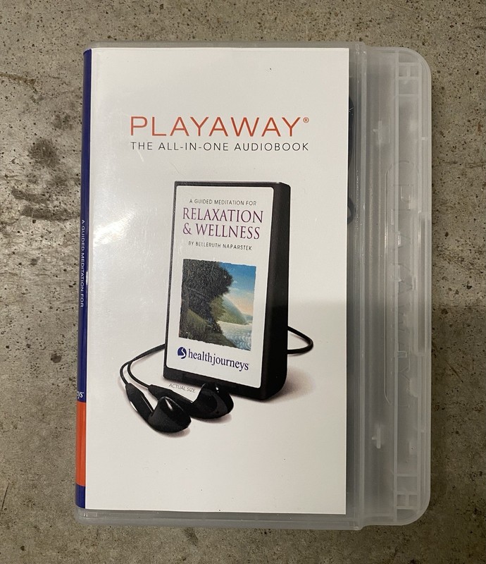 Playaway Relaxation & Wellness Audiobook Player w/ Headphones Case Untested