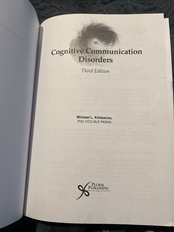 Cognitive Communication Disorders, - Paperback, by Michael L. Kimbarow Vg B-260 gallery