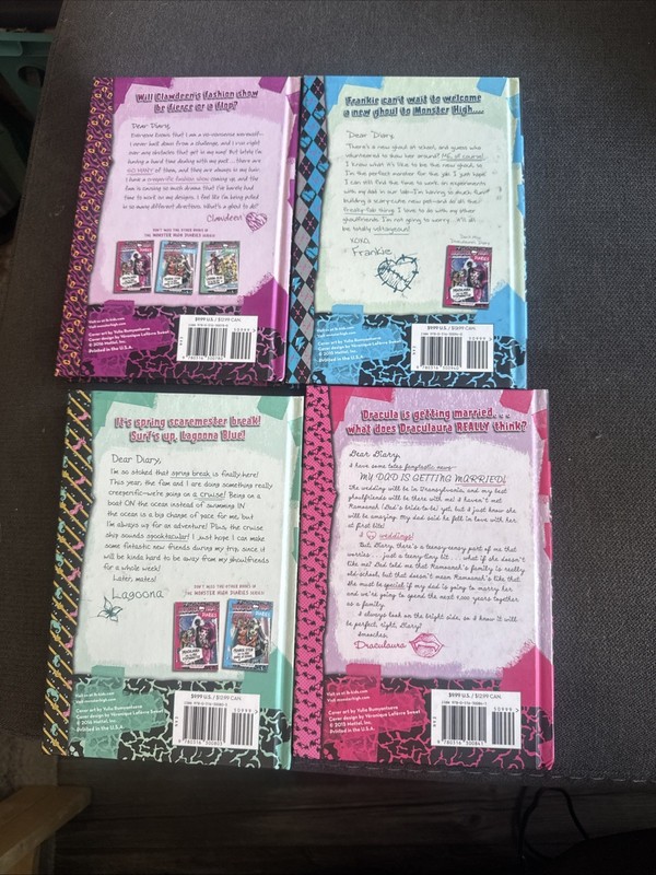 Monster High Diaries Lot of 4 Hardcover Books Nessi Monstrata Clawdeen Frankie gallery