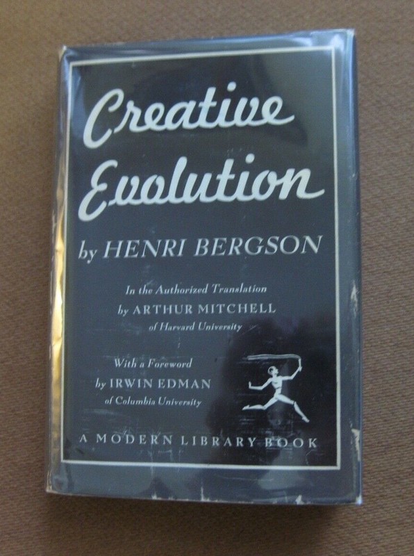 CREATIVE EVOLUTION by Henri Bergson – 1st HCDJ Modern Library 1944 – VG+