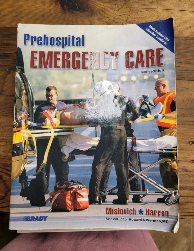 Brady Prehospital Emergency Care 9th Edition Paperback Textbook Mistovich Karren