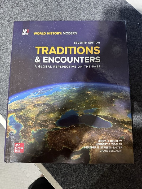 Traditions & Encounters Seventh World History Modern AP Ed Hardcover Bentley New