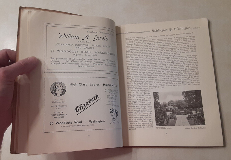 Vintage Surrey County UK England Shopping Travel Tourism Guide Book Ads 1920s gallery