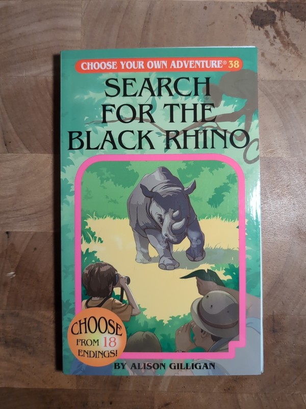 CYOA #38 Search for the Black Rhino by Alison Gilligan; PB VG Chooseco 2006