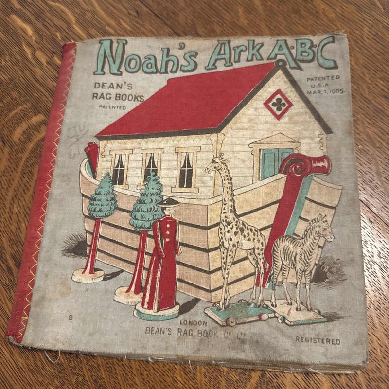 1905 Deans Rag Book- Noah’s Ark ABC London England Vintage Antique