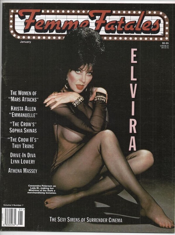 FEMME FATALES, January 1997, VF, Elvira Cassandra Petersen, Mars Attacks
