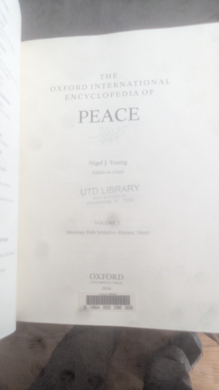 The Oxford International Encyclopedia of Peace 1st Ed by Nigel Young Dalai Lama gallery