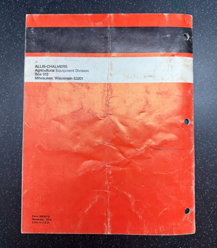 Allis Chalmers Model 1100 Soil Conditioner Operator's Manual gallery
