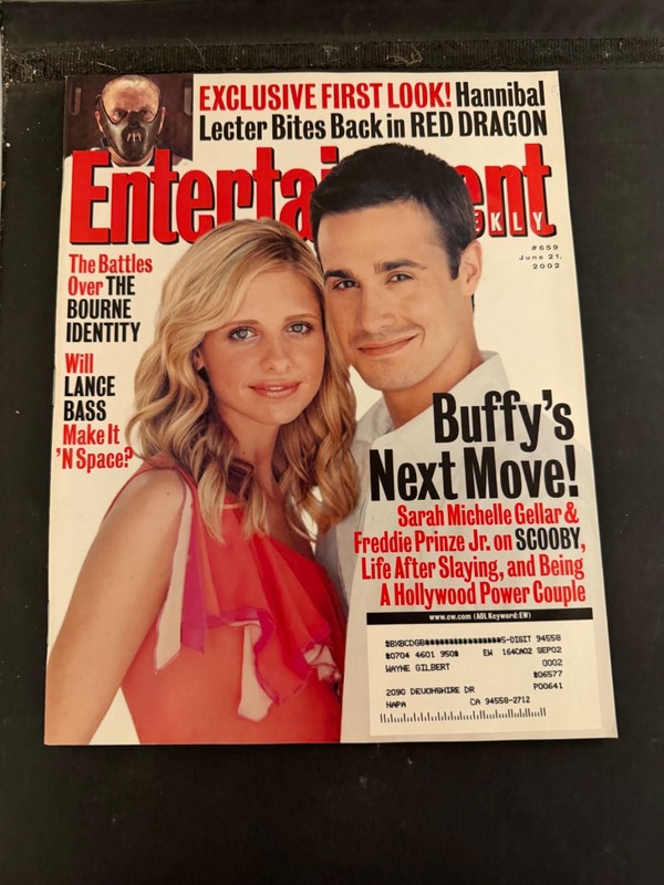 June 2002 Entertainment Weekly Sarah Michelle Gellar Freddie Prinze Jr. #659