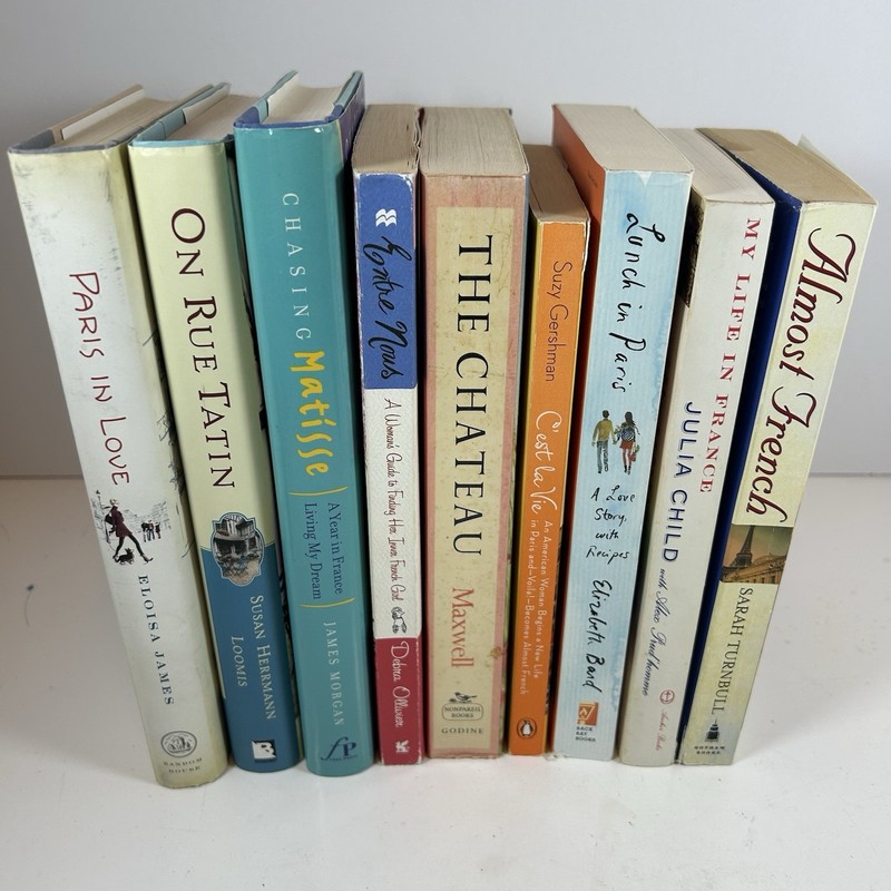 Lot of 9 Books: Life in Paris, French Culture, Almost French, Travel, Entre Nous